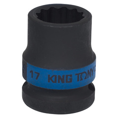 KING TONY (453017M) Головка торцевая ударная двенадцатигранная 1/2", 17 мм