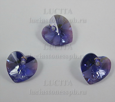 6202/6228 Подвеска Сваровски Сердечко Tanzanite AB (10,3х10 мм ) ()