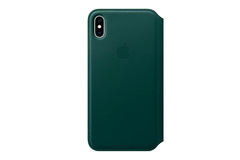 Кожаный чехол Leather Folio для iPhone Xs Max, Forest Green (MRX42ZM/A)