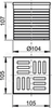 Alcaplast APV0100 Решетка 105 ? 105 серая