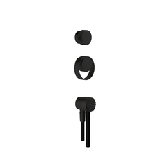 Gessi Outdoor 63214#299 Набор для душевой стойки 63207: ручка смесителя, ручка переключателя, ручной душ и шланг 1500 мм., цвет Black XL фото