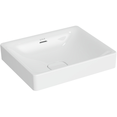VitrA Metropole 7534B003-0673 Раковина-чаша Metropole, прямоуг 50 см, c переливом, цвет белый. Нажимной керамический донный клапан в комплекте фото