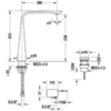 Duravit D.1 D11110007010 Смеситель для раковины на 2 отв. высокий h=253мм, электронный, цвет: хром