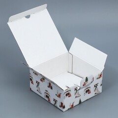 Коробка сборная одиночная Квадрат, «Хюгге», 15*15*7 см