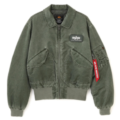 Куртка Alpha Industries CWU 45/P Battlewash Flight Jacket Deep Forest (Тёмно-зелёный)