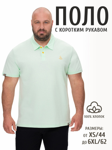 Поло мятного цвета мужское