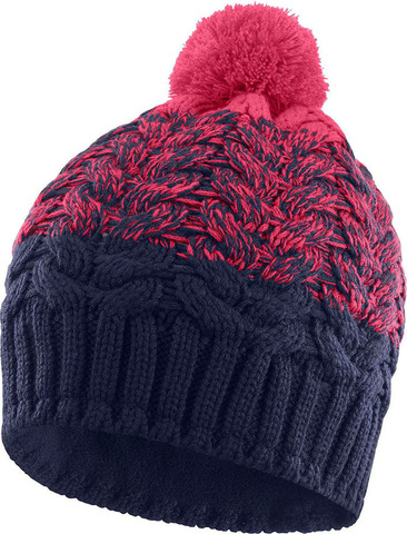 Теплая шапка Salomon Poly Beanie Night Sky/Teaberry