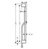 Hansgrohe Unica 24400670 Душевая штанга 65 см | комплект со шлангом 160 см (чёрный матовый)