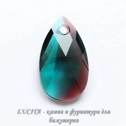 6106 Подвеска Сваровски Капля Burgundy/Blue Zircon Blend (16 мм) ()