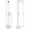 Gessi Outdoor 63215#239 Встраиваемая часть для уличной душевой стойки с соединениями на 1/2”.. цвет Steel Brushed