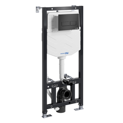 WasserKRAFT Aller 10TLT.010.ME.MB03 Инсталляция для унитаза с клавишей, цвет: чёрный фото