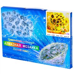
          Алмазная мозаика Alingar, на подрамнике, с полным заполнением, (глянц.) дизайн рамка, 40х50 см, 26 цветов, "Подсолнухи"