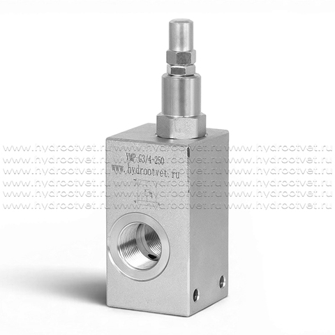 Фото VMP-G3/4-250 - Предохранительный клапан трубный тройником G3/4, 50-250 бар
