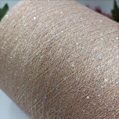 Sequin Lurex люрекс с пайеткой 3000м/100гр 003 Пудровый беж, пайетка галографическая
