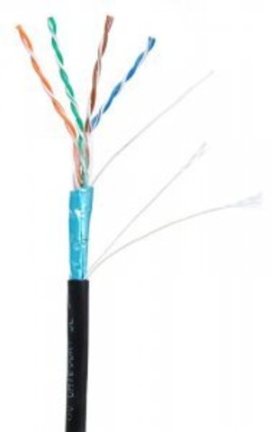 Кабель NETLAN F/UTP 4pair, Cat5е, Out, PE (EC-UF004-5E-PE-BK) (305м.)