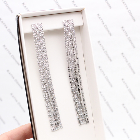 Серьги line's вечерние Silver