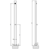 Gessi Outdoor 63215#239 Встраиваемая часть для уличной душевой стойки с соединениями на 1/2”.. цвет Steel Brushed