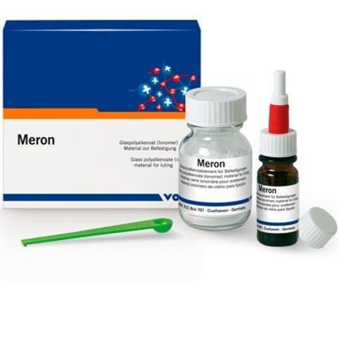 Мерон / Meron порошок 35гр жидкость 15гр. Стеклоиномерный цемент для фиксации коронок VOCO Германия