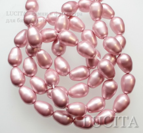 5821 Хрустальный жемчуг Сваровски Crystal Powder Rose грушевидный 11х8 мм ()