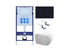 Aquatek SET Aquatek СОФИЯ-012 (рама Aquatek INS-0000012 +крепёж KKI-0000002 +клавиша KDI-0000012 +унитаз СОФИЯ AQ1801T-00 с тонким сиденьем sc) фото
