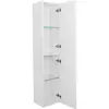 BelBagno KRAFT-1600-1A-SC-BO Шкаф подвесной с фрезер. ручк. с торца фасада с одной распашн. дверцей доводч.,с 2 пол-ми, универ.,330x300x1600,Bianco Opaco