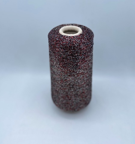 Torcitura di domaso (пр.Италия),art.Tore, 3750 м / 100 гр. 66% вискоза 34% полиэстер( люрекс ), цвет-Красный+серебро+черный(2604), арт.30576