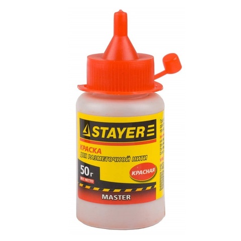 STAYER 50 г, красная краска для малярных разметочных шнуров (0640-2) (10штук)