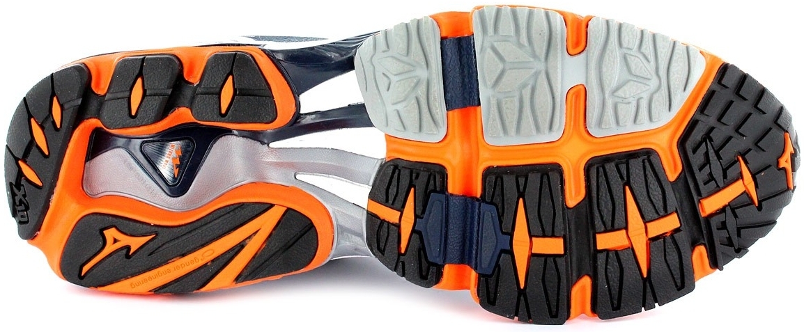 Mizuno Wave NIRVANA  9 Кроссовки для бега мужские white/orange - 3
