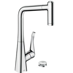 Hansgrohe 73806000 Смеситель для кухни с выдвижным изливом и лейкой фото