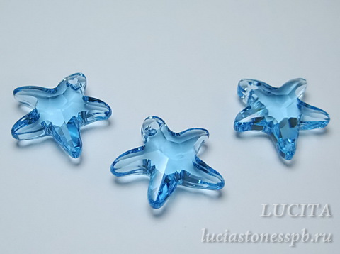 6721 Подвеска Сваровски Морская Звезда Aquamarine (16 мм) ()