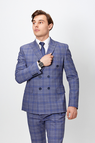 Костюм мужской - двойка двубортный  Slim Fit Slavasio 42/876
