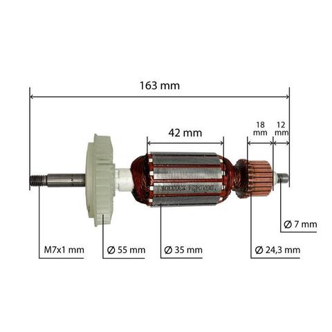 Якорь UNITED PARTS для BOSCH GWS8-115/8-125 (1604010A19)