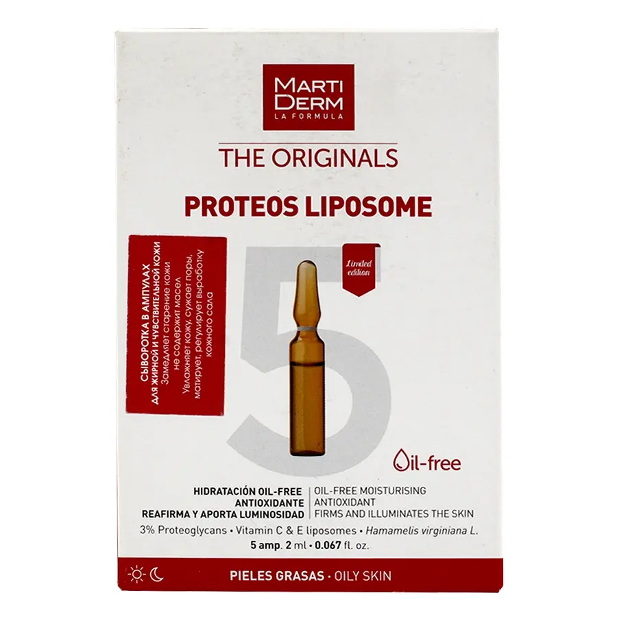 Ампулы для жирной, обезвоженной кожи MartiDerm Martiderm The Originals Proteos Liposome 5*2мл