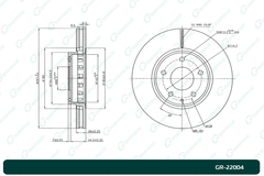 Диск тормозной G-brake  GR-22004