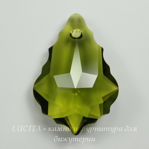 6090 Подвеска Сваровски Baroque Olivine (22х15 мм)