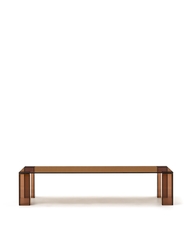 Журнальный столик Adularia из стекла коричневого цвета 140 x 60