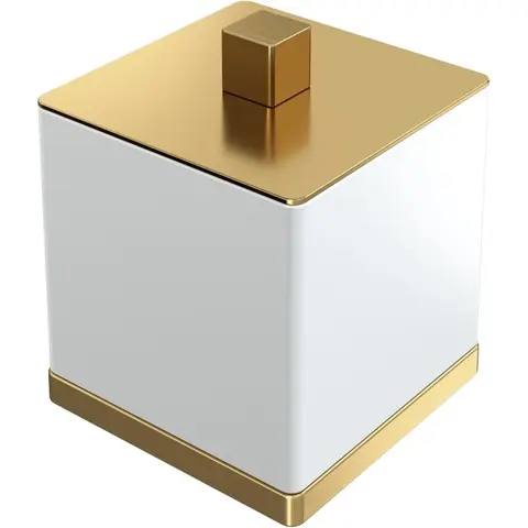 Boheme 10964-MG Стакан для ватных дисков Qubic Matt Gold