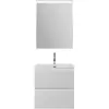 BelBagno UNO-MINI-500-2C-SO-BO База под раковину подвесная с фрезерованными ручками по всей длине фасада с двумя выкатн. ящ., Bianco Opaco,500x395x608
