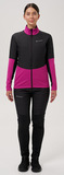 Премиальный костюм для лыж и зимнего бега Nordski Hybrid Pro 2.0 Fuchsia/Black женский
