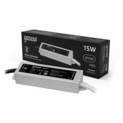Блок питания Gauss 15W 12V IP66 202023015