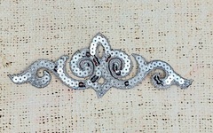 Термоаппликация орнамент люрекс пайетки, р. 15,5×5,5 см
