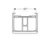 Geberit Smyle Square 500.352.JK.1 Тумба под раковину 58.4x61.7x47см, Темно-серый / Матовое покрытие