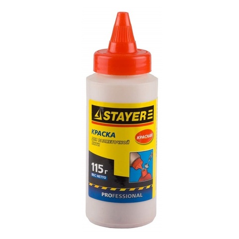 STAYER 115 г, красная, краска для разметочной нити (2-06401-2) (10штук)