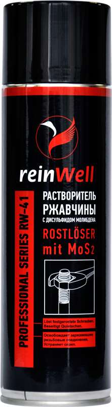 Растворитель ржавчины с дисульфидом молибдена ReinWell RW-41 500мл