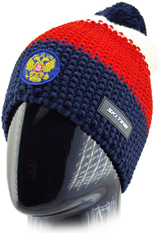 Картинка шапка Ski Time Star navy-red-rus - 1