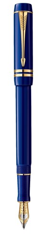 Ручка перьевая Parker Duofold F74 International Historical Colors, Lapis Lazuli GT, F (1907184)
