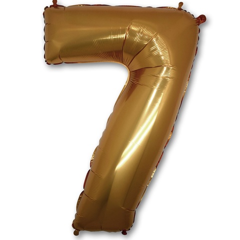 Шар Г 40''/102 см, Цифра Золото (Gold) 