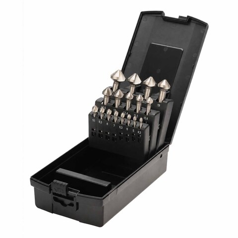 Набор зенковок 90° 4,3-25мм DIN335C 3z HSS-G 17шт MASTER-TOOL 102155PRO