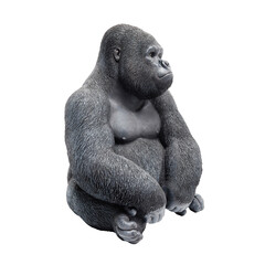 Фигура декоративная Monkey Gorilla Side Medium «Горилла сбоку средняя», Чёрный