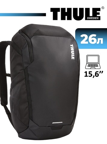 Картинка рюкзак для ноутбука Thule chasm 26 black - 1